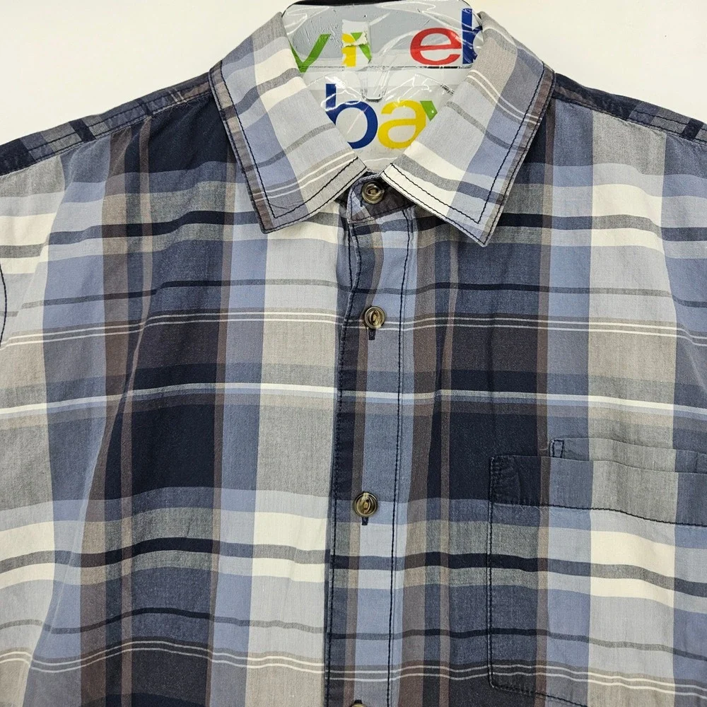 The North Face Shirt Mens Large Plaid Casual Button‎ Up Outdoors Long Sleeve